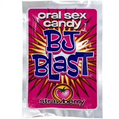 Dulce burbujeante para sexo oral sabor frutilla