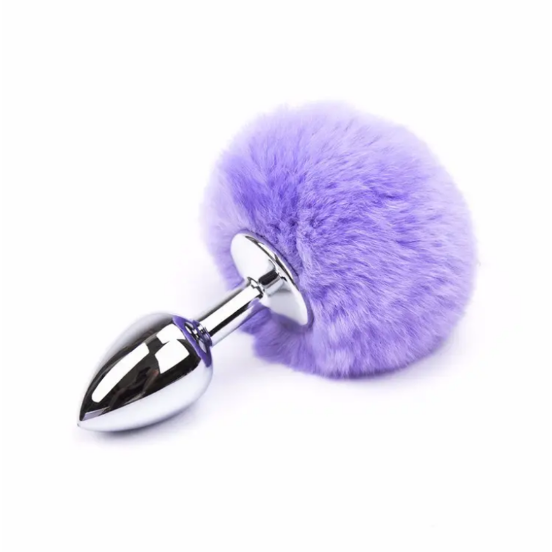 Dilatador Anal Metálico Pequeño Con Pompón variados colores