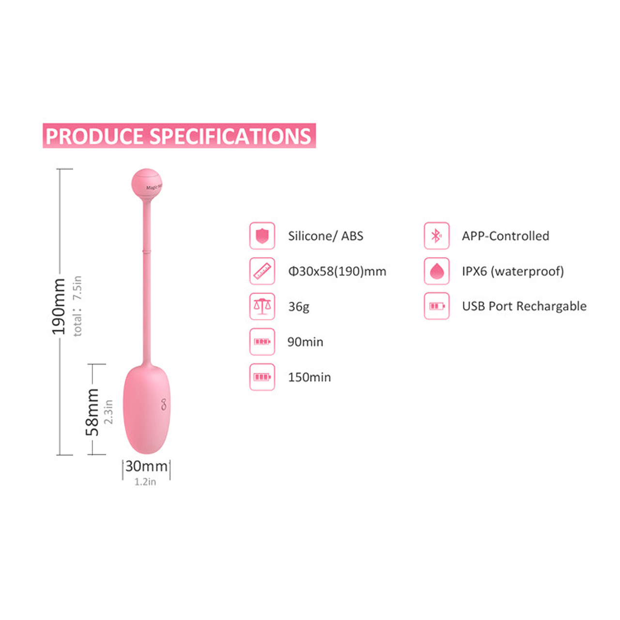 Huevo vibrador Magic kegel coach MagicMotion