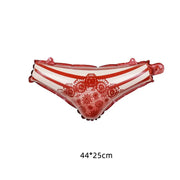 Globo conjunto rojo calzón 10uds