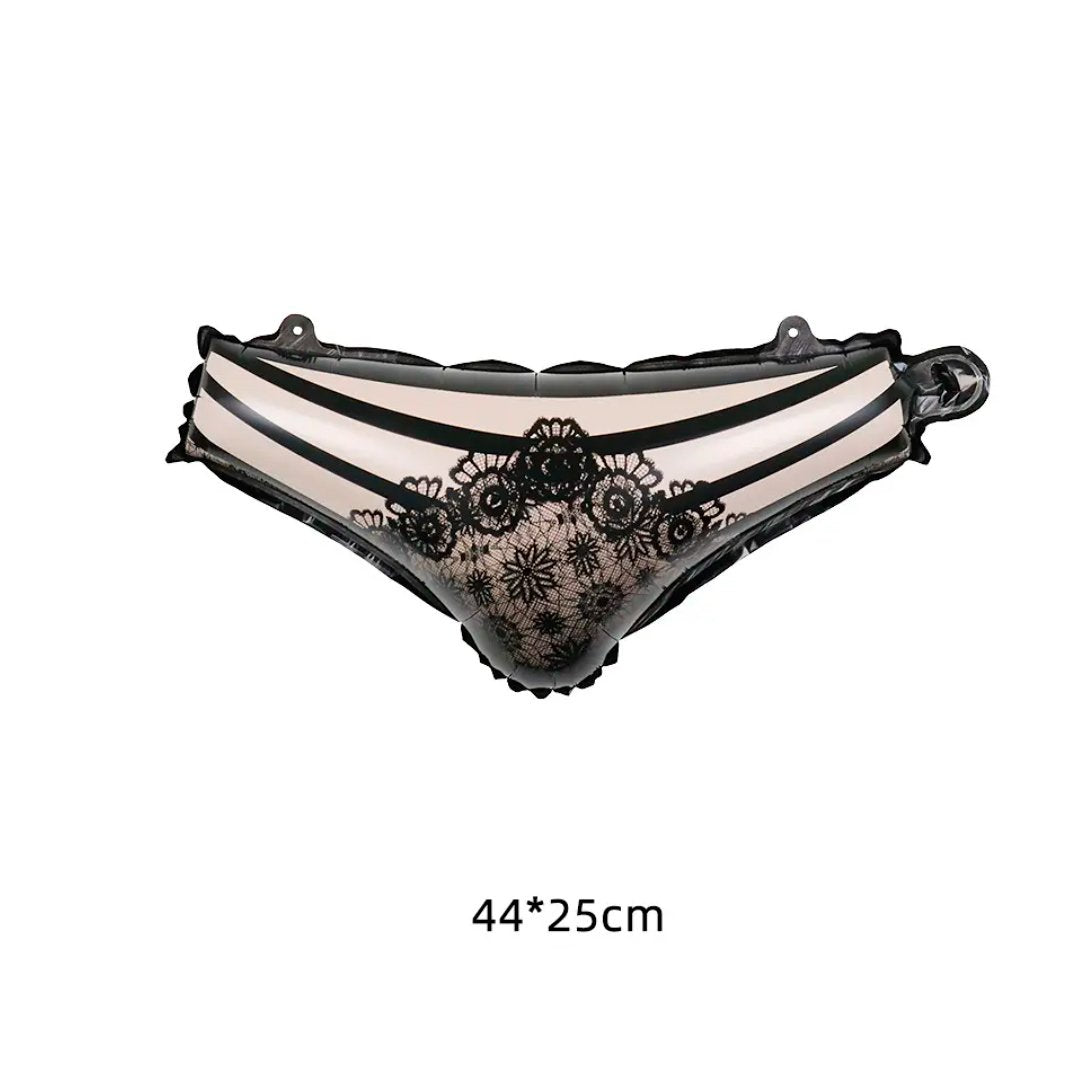 Globo conjunto negro calzón 10uds