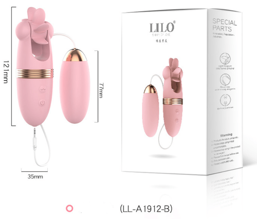 Vibrador con Huevo Rosado LILO LL-A1912-A-B-C - ﻿LL-A1912-B
