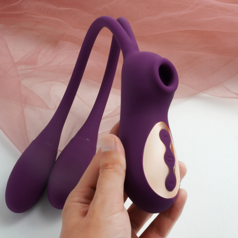 Succionador y vibrador doble BunnyDuo AVB319PU
