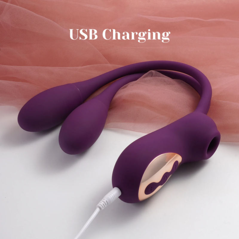 Succionador y vibrador doble BunnyDuo AVB319PU