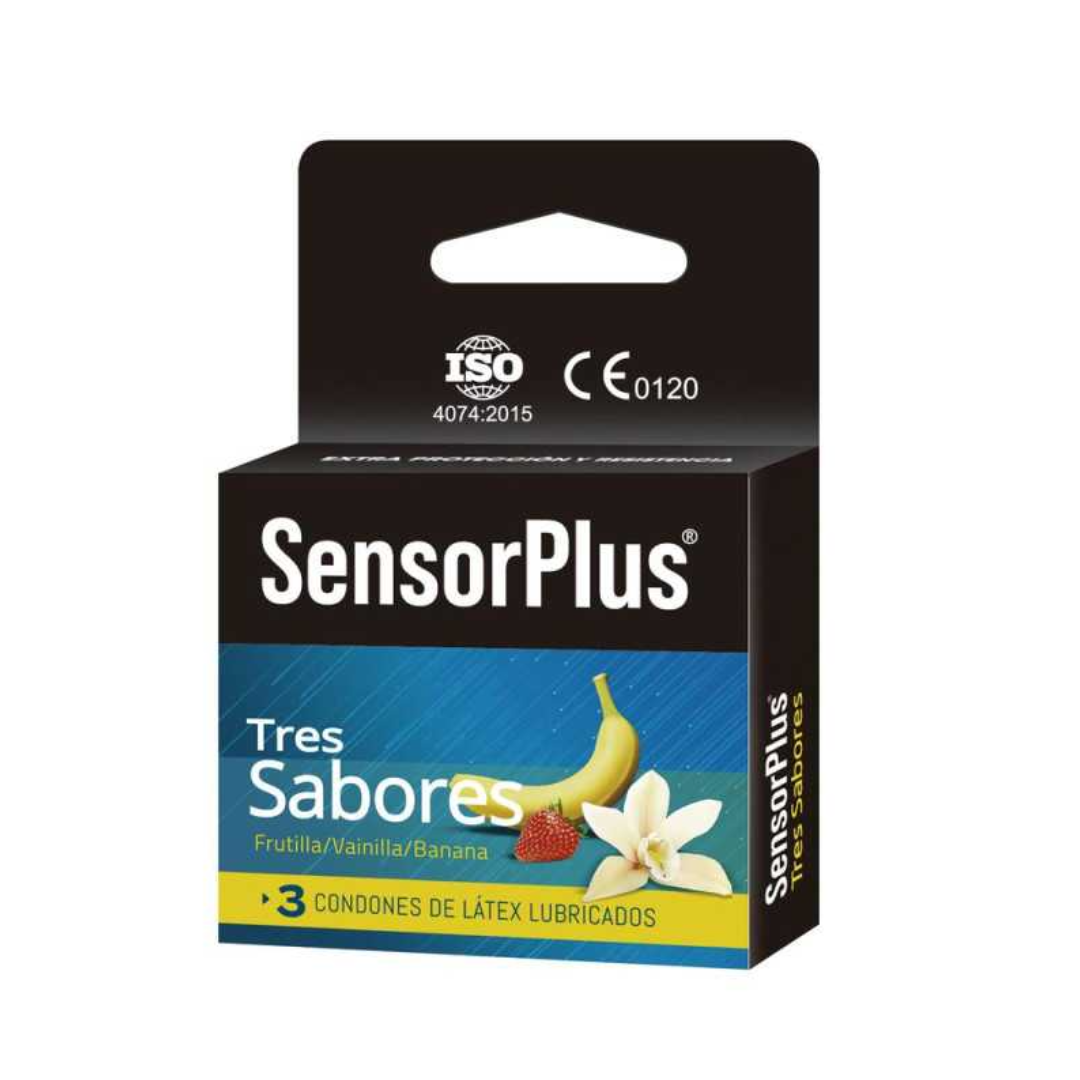 Preservativo SensorPlus Sabores x 3 unidades