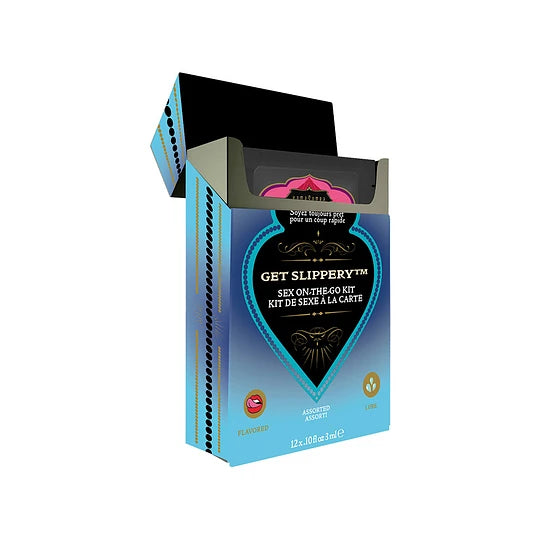Set 12 Sachets Kama Sutra Néctar Divino + Amor Líquido " Get Wet "