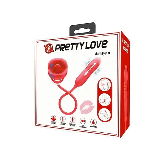 Vibrador percutor con lengua y labios adicional