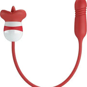 Vibrador percutor con lengua y labios adicional