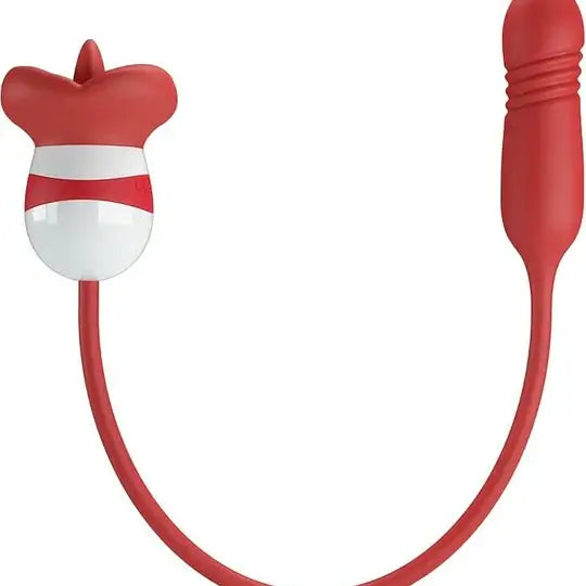 Vibrador percutor con lengua y labios adicional