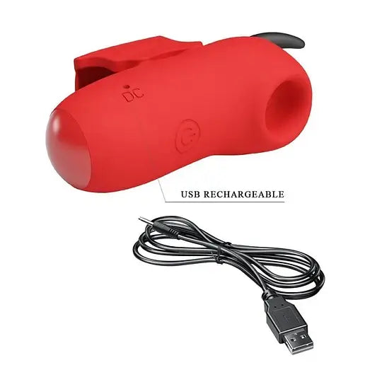 Vibrador de Dedo con Succión y Electroestimulación