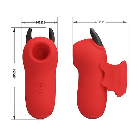 Vibrador de Dedo con Succión y Electroestimulación