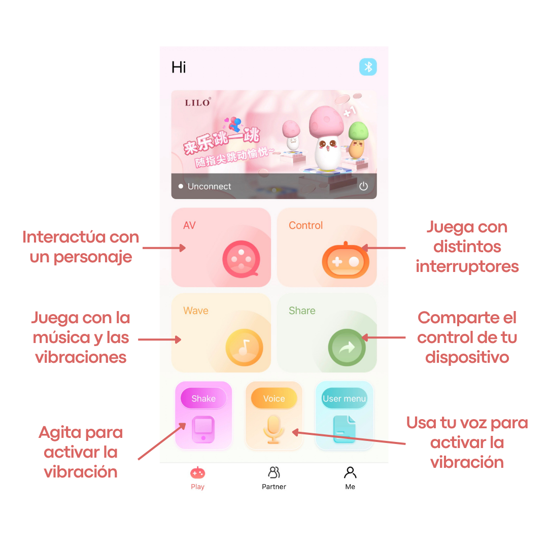 Huevo Vibrador Con APP Furia LILO  LL-2106APP