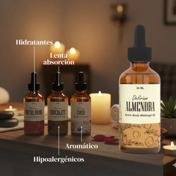 Aceite de masaje Delirium 50ml olor a coco