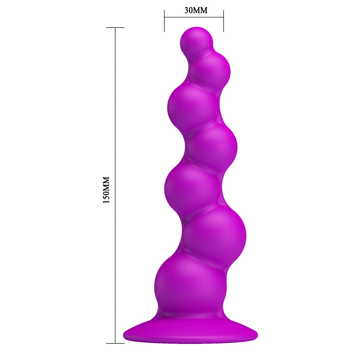 Plug anal con ventosa PRETTYLOVE BI-014158