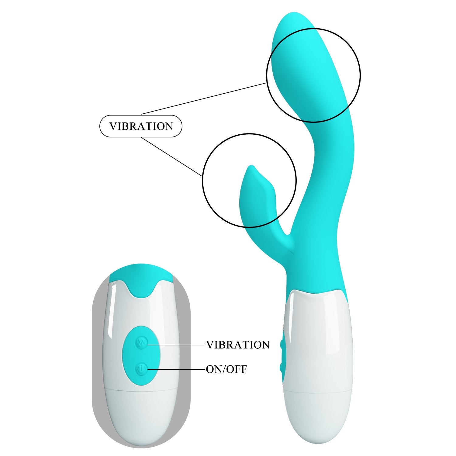 Vibrador conejito Brighty PRETTYLOVE Bl-014174-A1