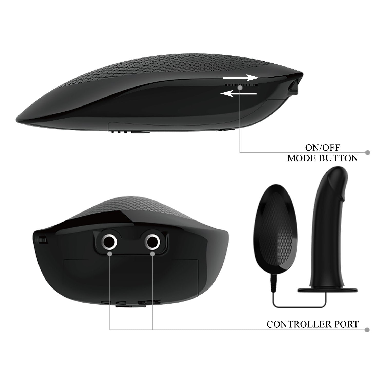 Arnés sexual con funda y vibrador BAILE BW-22055