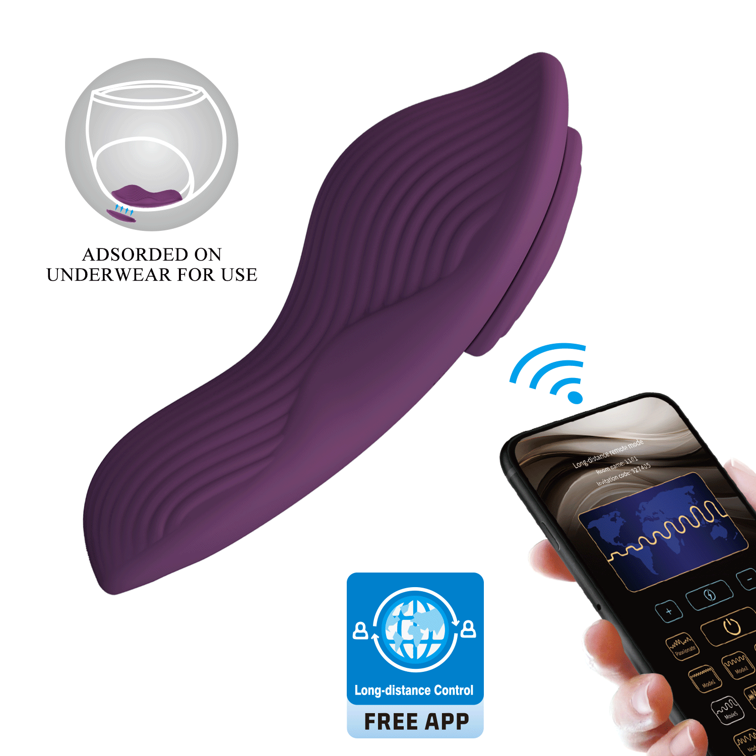 Vibrador para ropa interior PRETTYLOVE BW-022100HP