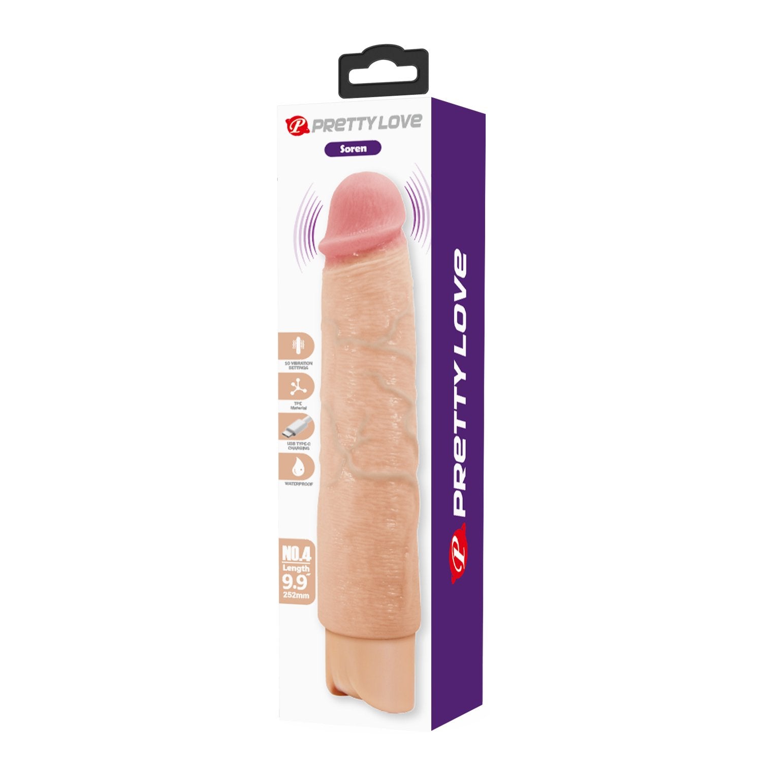 Dildo vibrador Realista 25cm PRETTYLOVE BW-500083