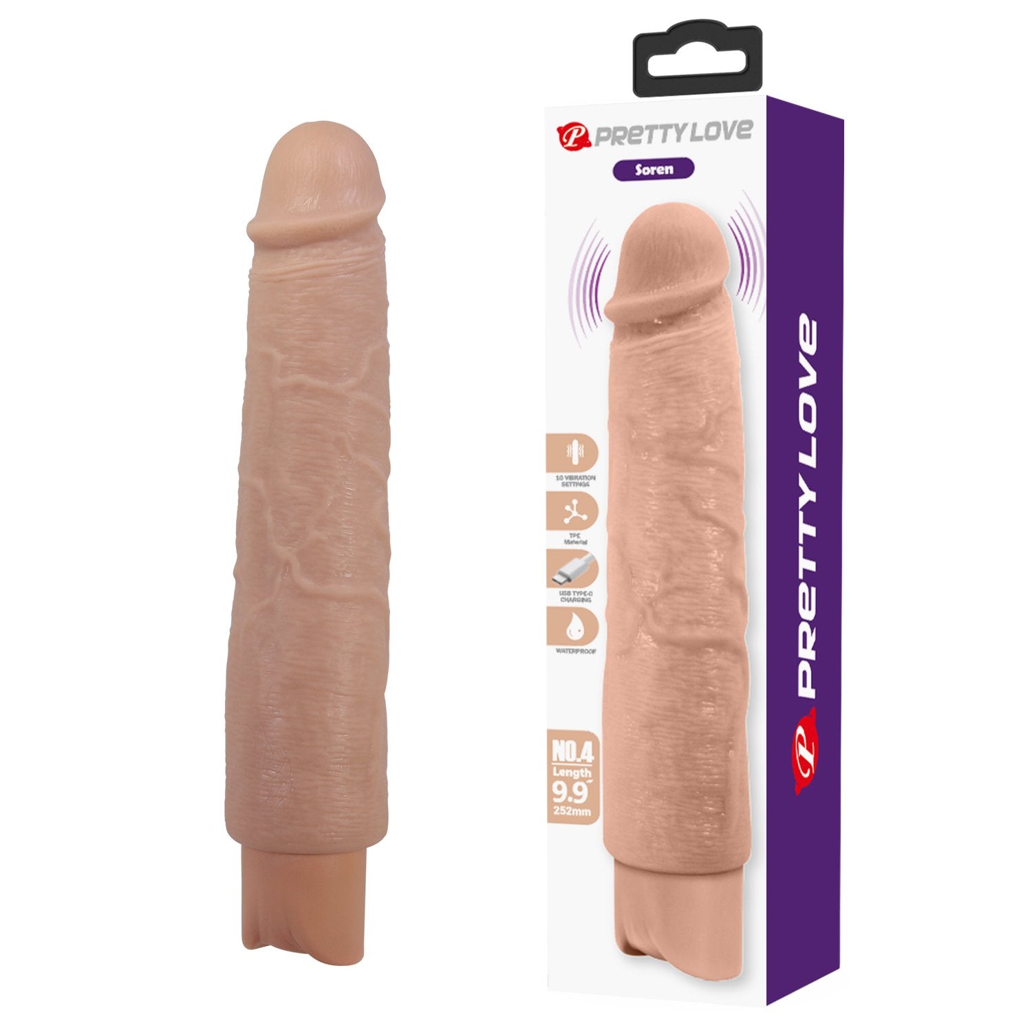 Dildo vibrador Realista 25cm PRETTYLOVE BW-500083