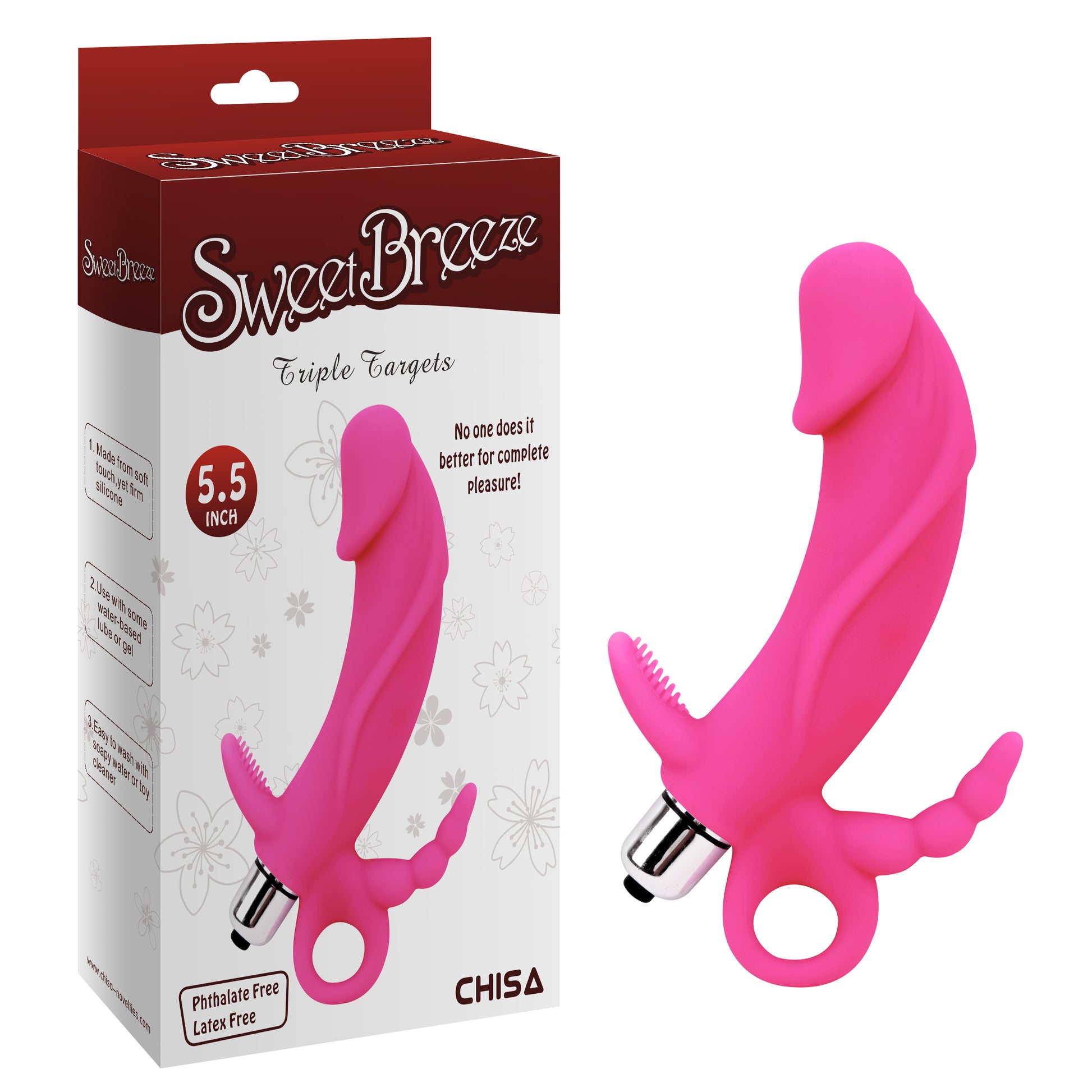Vibrador Sweet Breeze de triple estimulación para clítoris, Punto G y anal,
