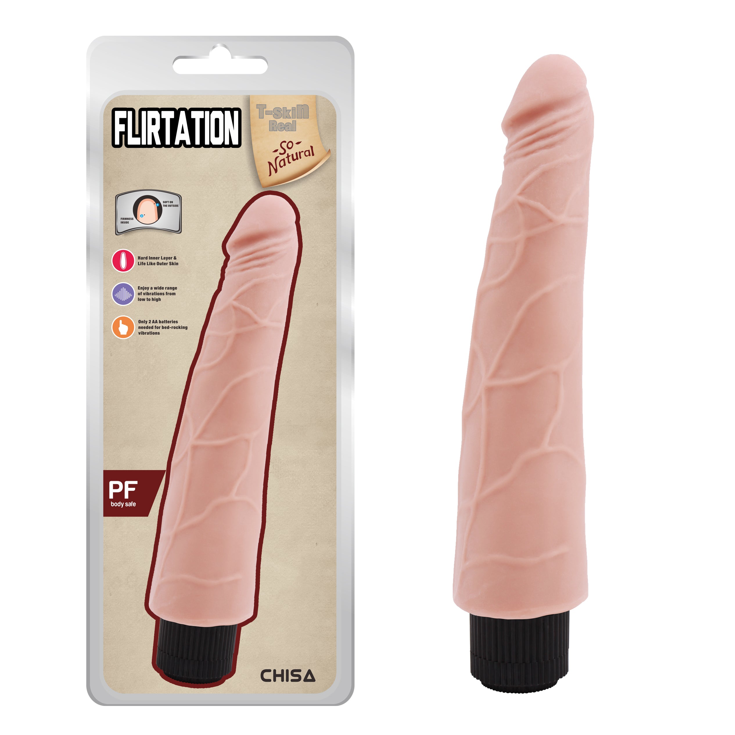 Dildo con vibrador realista Flirtation