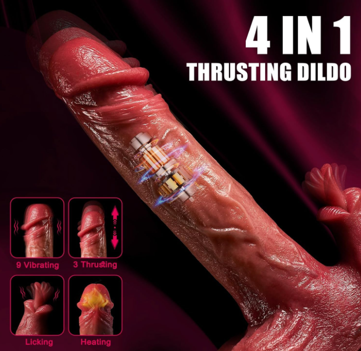 Dildo vibrador y telescópico hiperrealista TORERO
