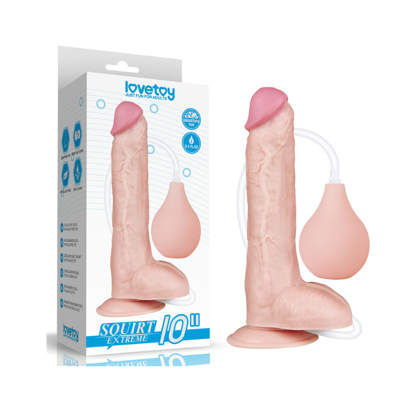 Dildo Realista de 25 cm con Bombilla de Seguridad