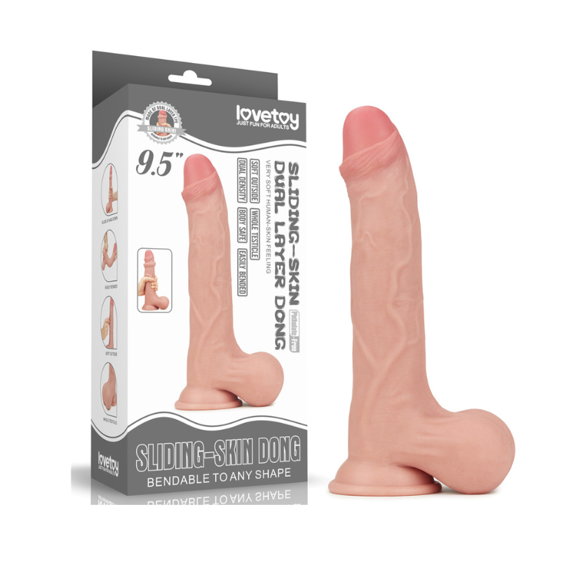 Dong de Doble Capa Realista 20cm, Doble Placer, Doble Realismo