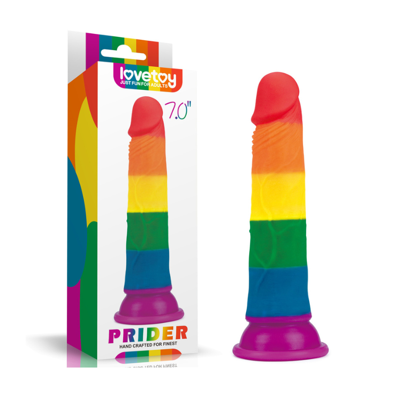 LOVETOY Prider Dildo: Explora el Placer con Colores del Arcoíris