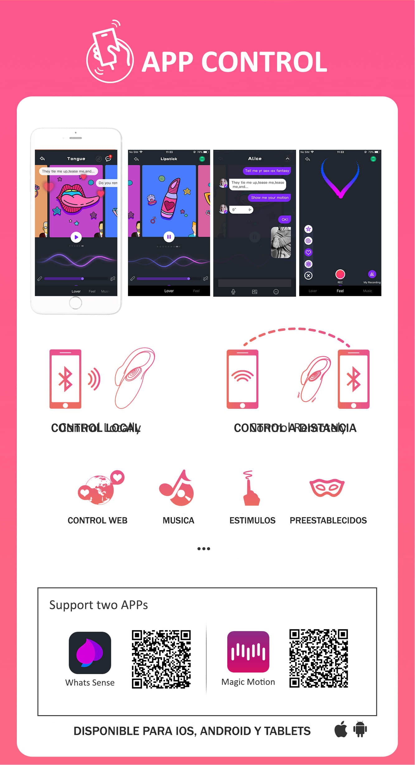 Magic Flamingo vibrador de pareja a distancia con app