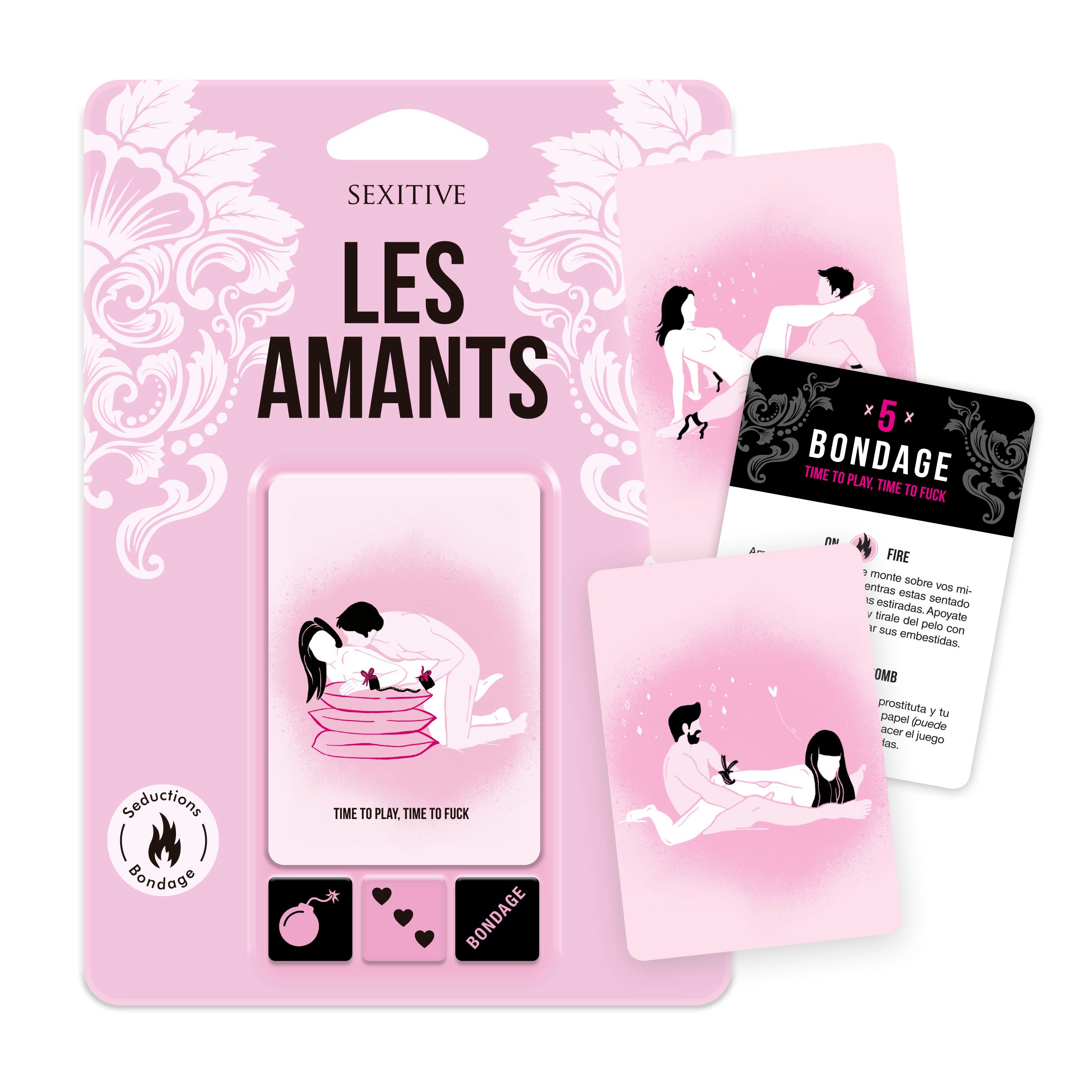 New Game! Les Amants: juego de cartas + dados (juego con posiciones bondage)