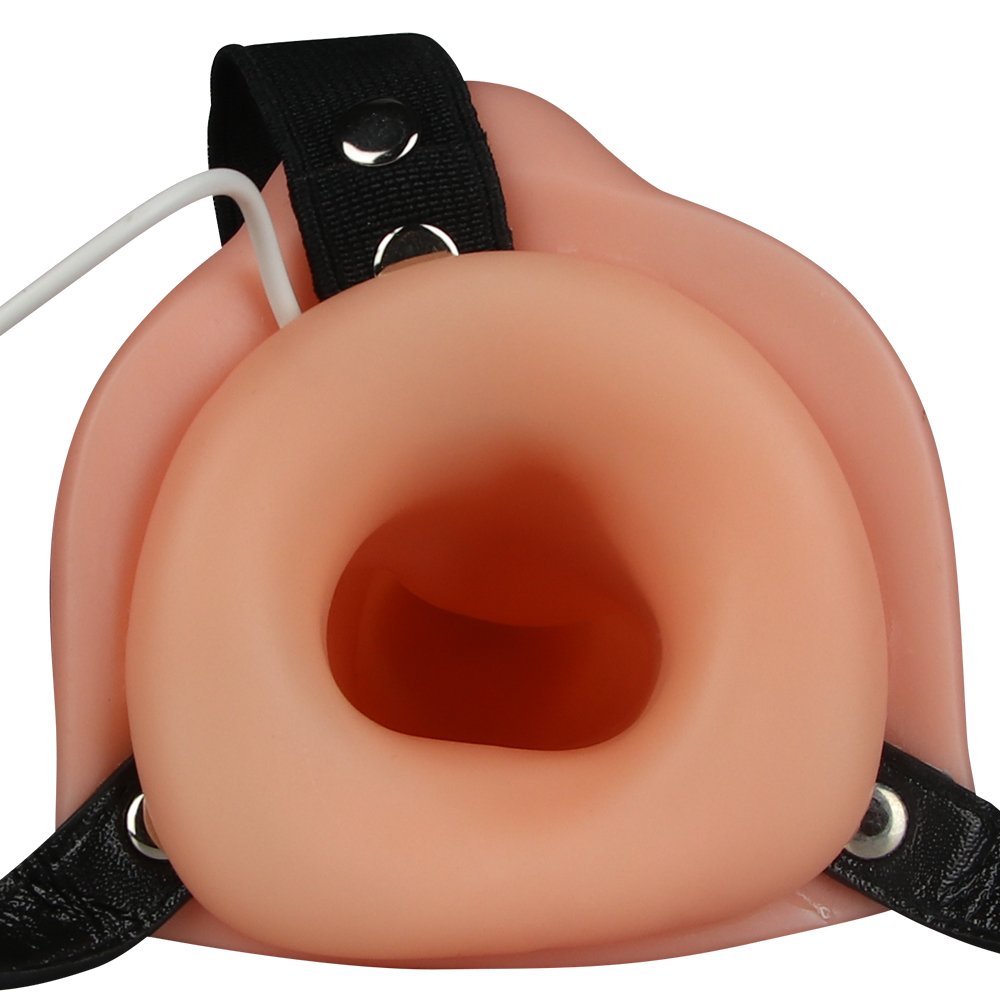 Arnés sexual funda doble y vibración Hollow LOVETOY LV3006