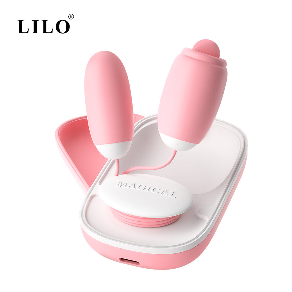 Huevo vibrador y succionador con Caja Magnética