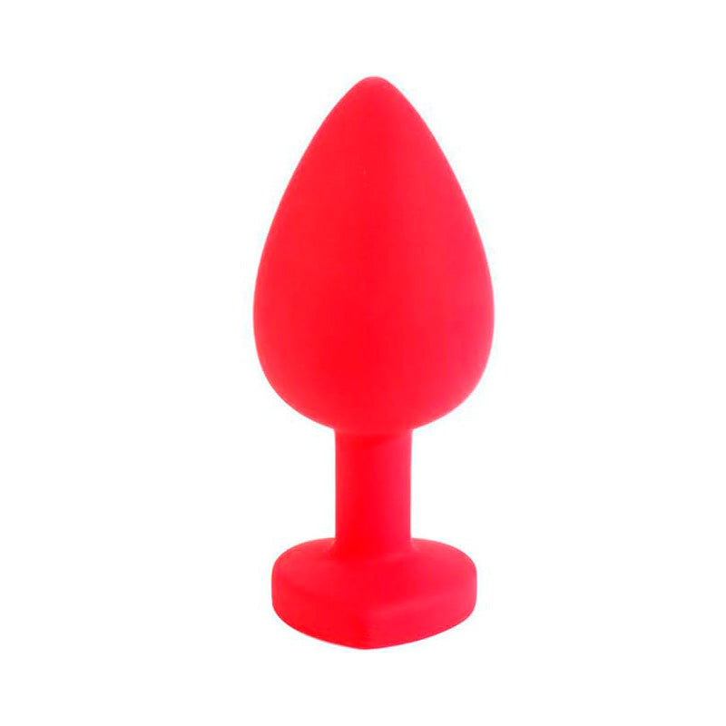 Plug anal kit joyas silicona rojo