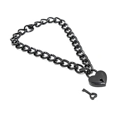 Collar candado de corazón