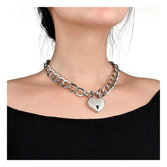 Collar candado de corazón