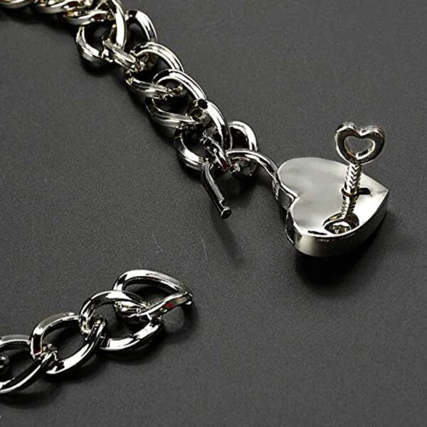 Collar candado de corazón