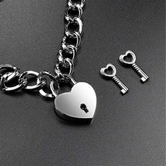Collar candado de corazón