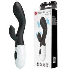 Vibrador con Estimulador de Clítoris Brighty negro