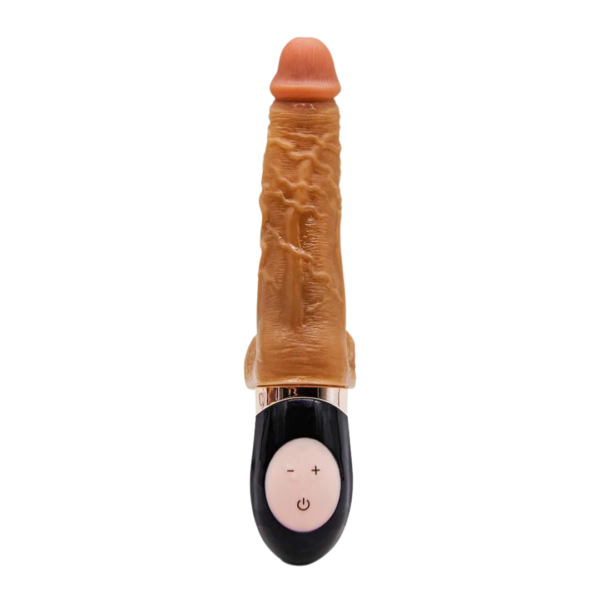 Dildo vibrador hiperrealista con rotación