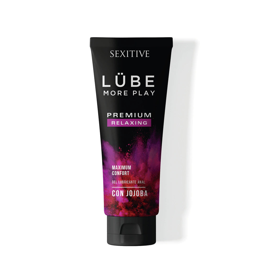 Lubricante Personal Anal LUBE PREMIUM Relaxing. Con alta concentración de extractos de Jojoba que relajan y hacen que la piel sea suave y sedosa. 130ml
