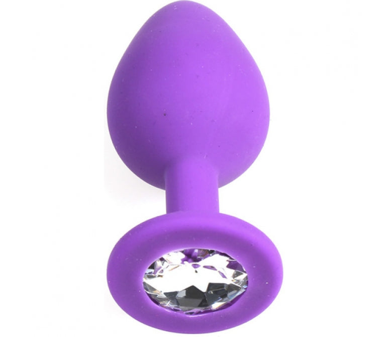 Plug anal kit joyas silicona morado