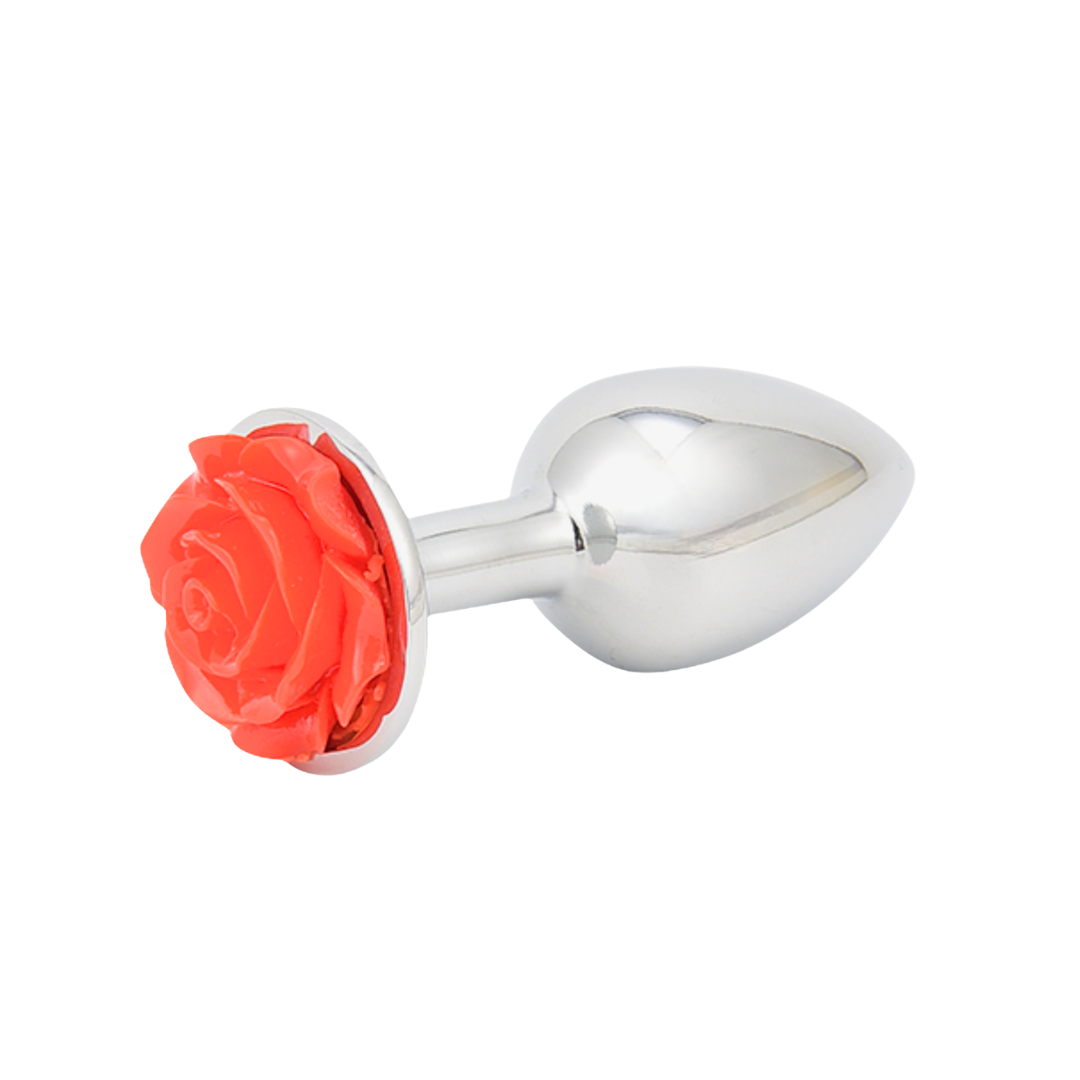 Plug metálico con joya Rosa Talla M JX-A059M