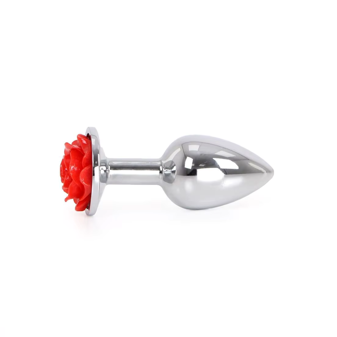 Plug metálico con joya Rosa Talla S JX-A20S