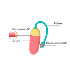 Huevo vibrador colorido