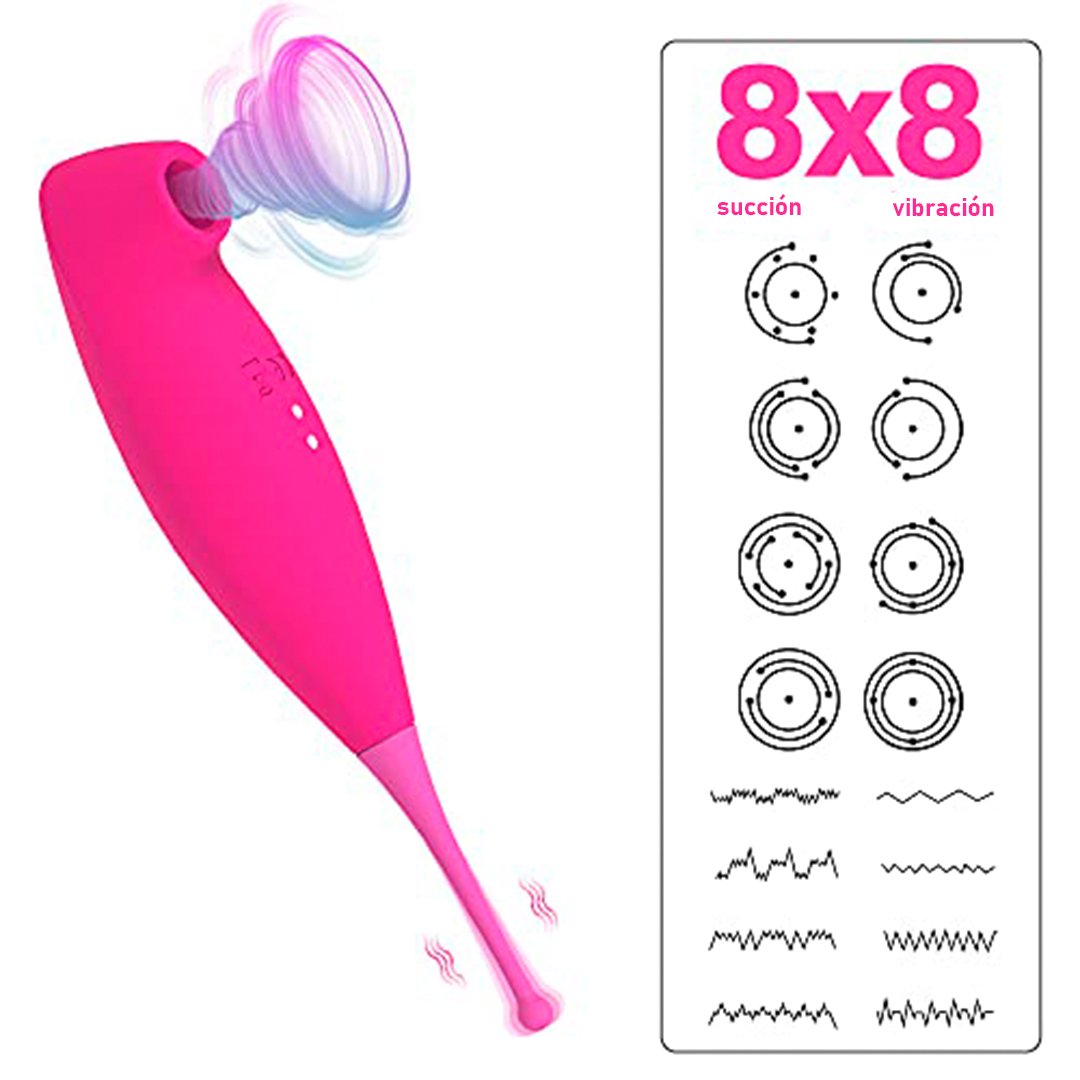 Woodpecker insuflador y vibrador 2 en 1 X002L12GG3 - X002LVDN1Z - Fucsia