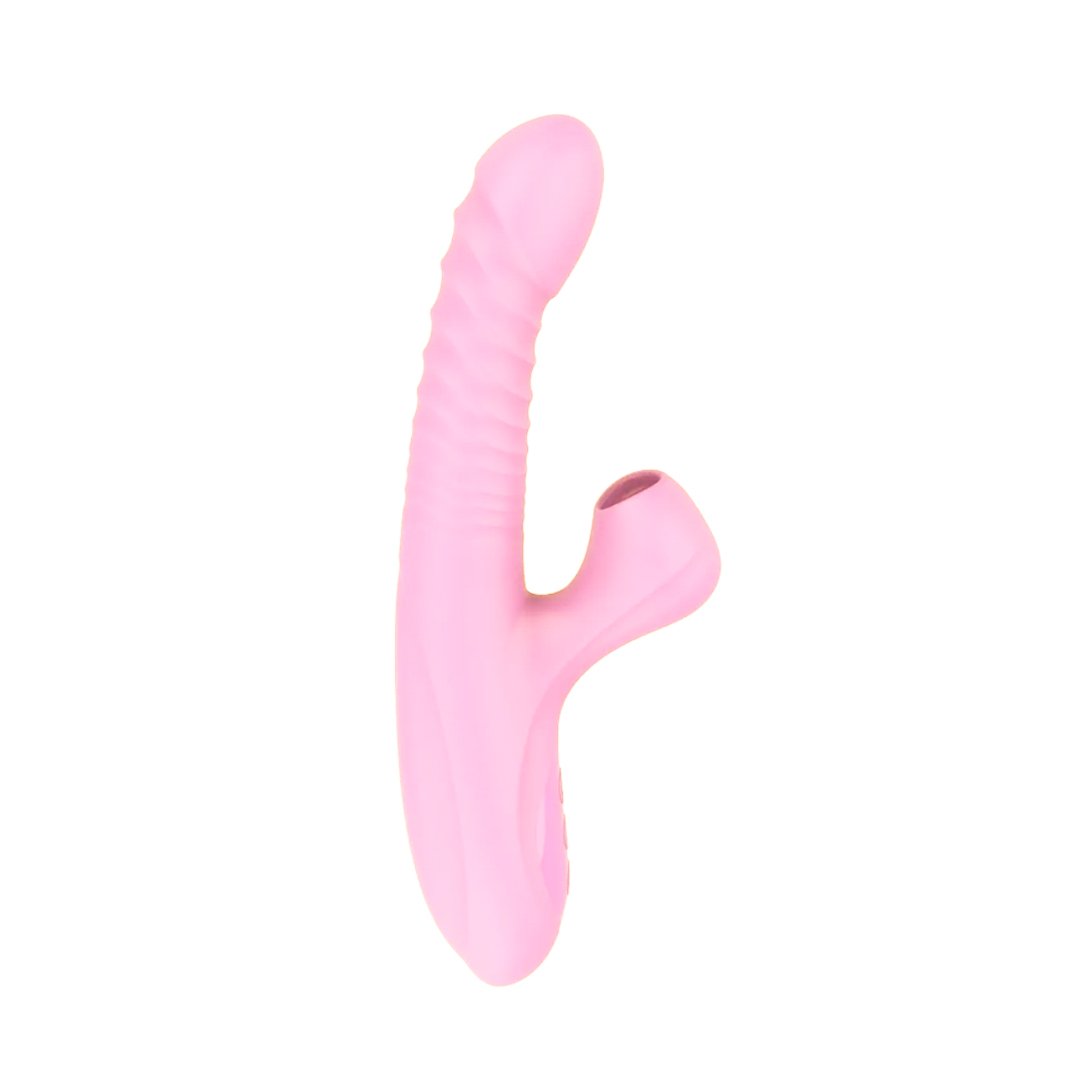 Vibrador telescópico con succionador y 42°c VV170A