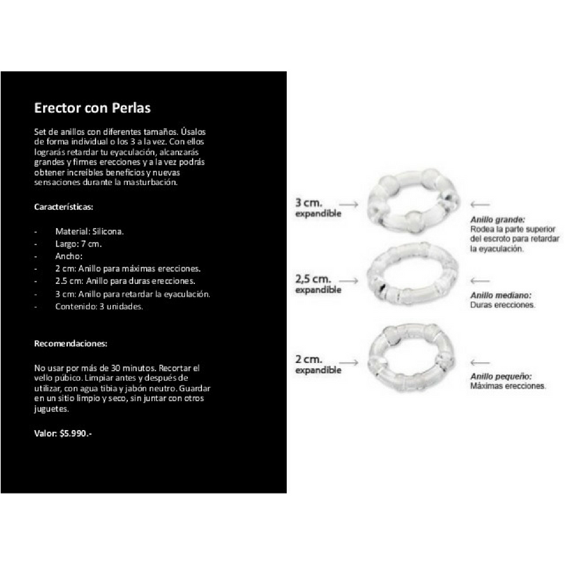 Set Anillos Perlas