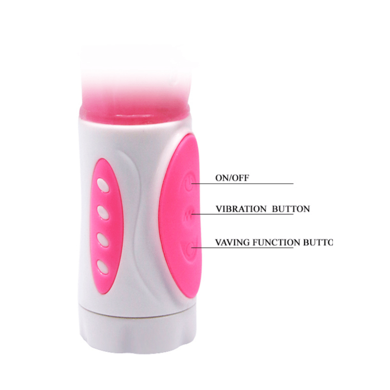 Vibrador de Estimulación Triple y Rotación 12 Velocidades close up de base con botones