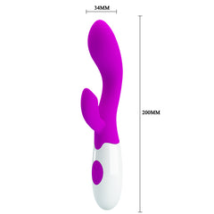 Vibrador con Estimulador de Clítoris Brighty dimensiones
